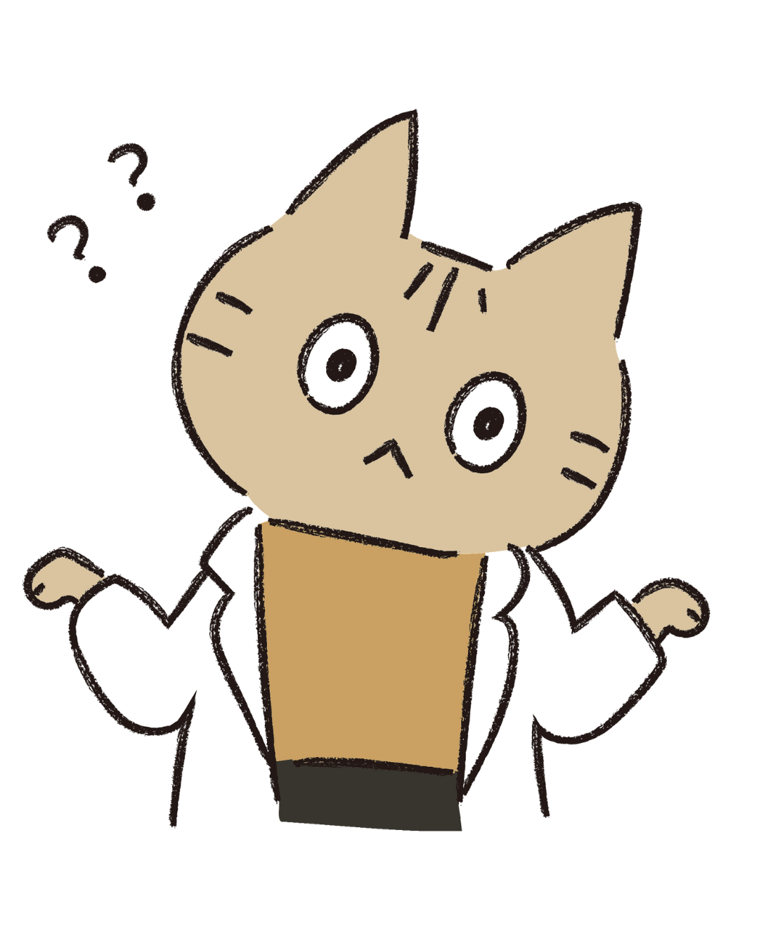 顔を出す猫のイラスト